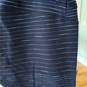Navy Striped Women's Leggings